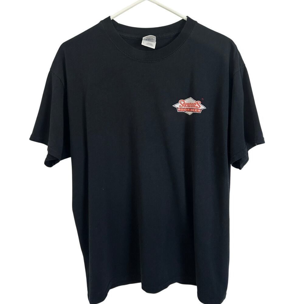 Vintage Stewart's Root Beer Black Short Sleeve Tee T-Shirt Gildan Large